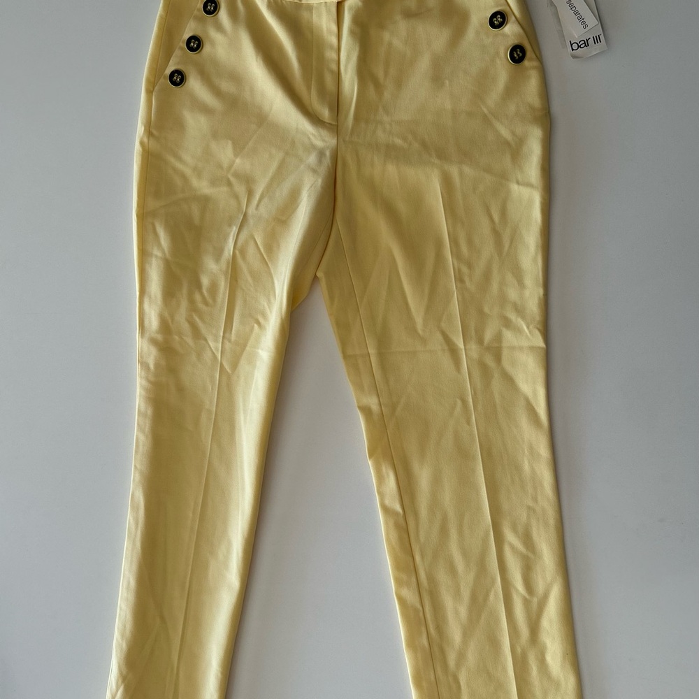 NWT - Bar III Women’s Yellow Pantsuit Straight Leg Style Size (S)